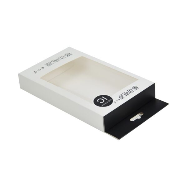 Mini Order Quantity Custom Paper Hanger Boxes Packaging Box with Clear PVC Window for Power Bank Packaging