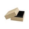 Natural Kraft Paper Telescopic Gift Boxes for Wineware Packaging with Black Hot Foil Stamping Logo on Surface