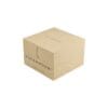 Natural Kraft Paper Telescopic Gift Boxes for Wineware Packaging with Black Hot Foil Stamping Logo on Surface