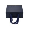 Navy Blue Magnetic Gift Boxes with Changeable Ribbon Estee Lauder Gift Packaging Box with Shredded Paper Fillers