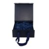 Navy Blue Magnetic Gift Boxes with Changeable Ribbon Estee Lauder Gift Packaging Box with Shredded Paper Fillers