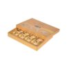 OEM High Quality Gold Cardboard Paper Gift Box for Chocolate Packaging with Clear Window and Plastic Tray