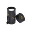 PU Leather Paper Tube Box Cardboard Cylindrical Gift Box for Single Preserved Rose Packaging with Silk Handle