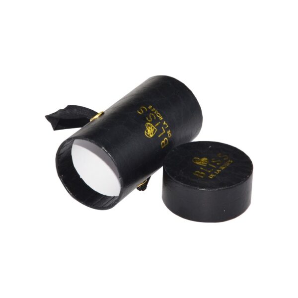 PU Leather Paper Tube Box Cardboard Cylindrical Gift Box for Single Preserved Rose Packaging with Silk Handle