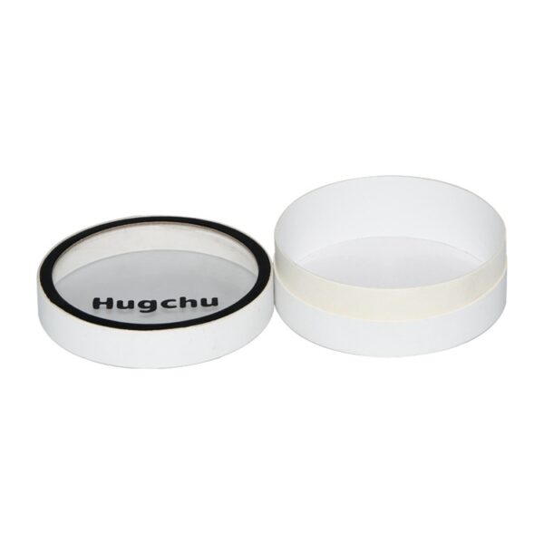 Paper Tube Box with Visible Clear Plastic Window Cap for Gift Packaging, Custom Paper Cylinder Round Box