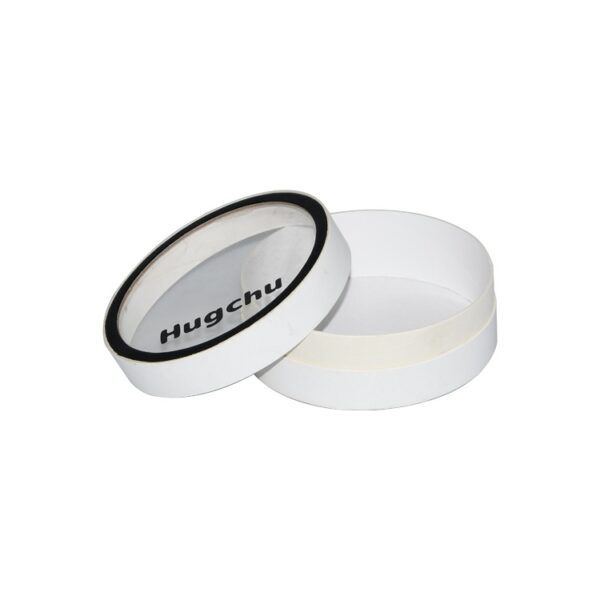 Paper Tube Box with Visible Clear Plastic Window Cap for Gift Packaging, Custom Paper Cylinder Round Box