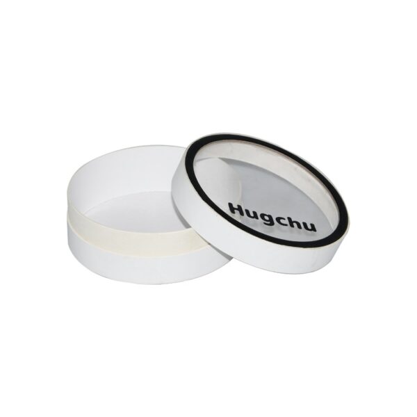 Paper Tube Box with Visible Clear Plastic Window Cap for Gift Packaging, Custom Paper Cylinder Round Box