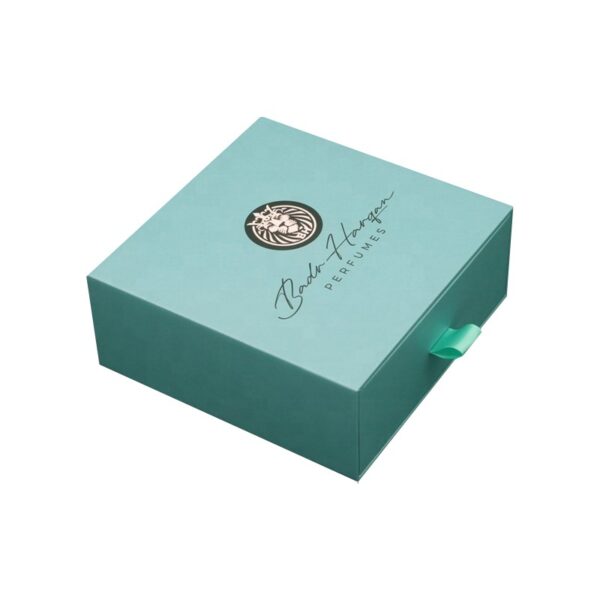 Premium Custom profumo scatole di cartone cassetto con maniglia nastro, personalizzate scatole di profumo Bespoke
