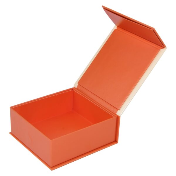 Premium Luxury Magnetic Gift Boxes for Tom Ford Packaging, Custom Orange Color Rigid Setup Magnetic Boxes