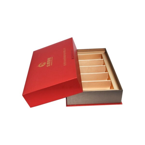 Premium Quality Luxury Tea Rigid Fancy Paper Packaging Gift Box with Glod Hot Foil Stamping and Cardboard Tray