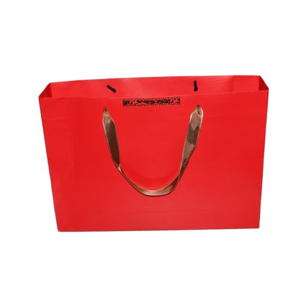 Printed Luxury Promotional Paper Merchandise Retail Shopping Bags with Silk Handle and Glossy Lamination Logo