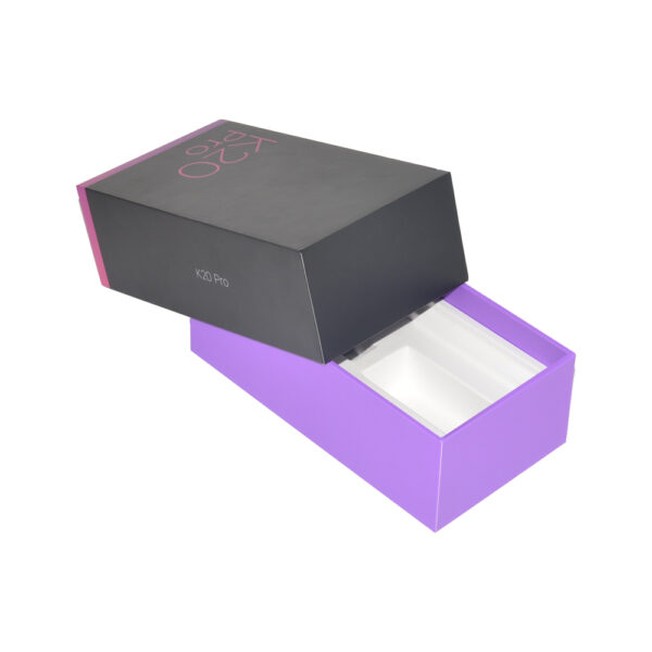 Printed Rigid Cardboard Smartphone Packaging Box with Eco-Friendly Plastic Holder at Cheapest Price and Fastest Delivery