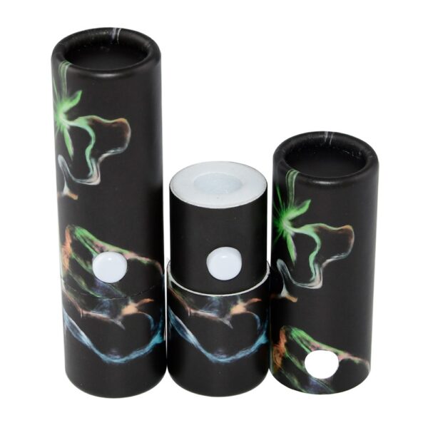 Recyclable Child Resistant Cardboard Tubes for Vape Cartridge Packaging with Press Button and EVA Holder