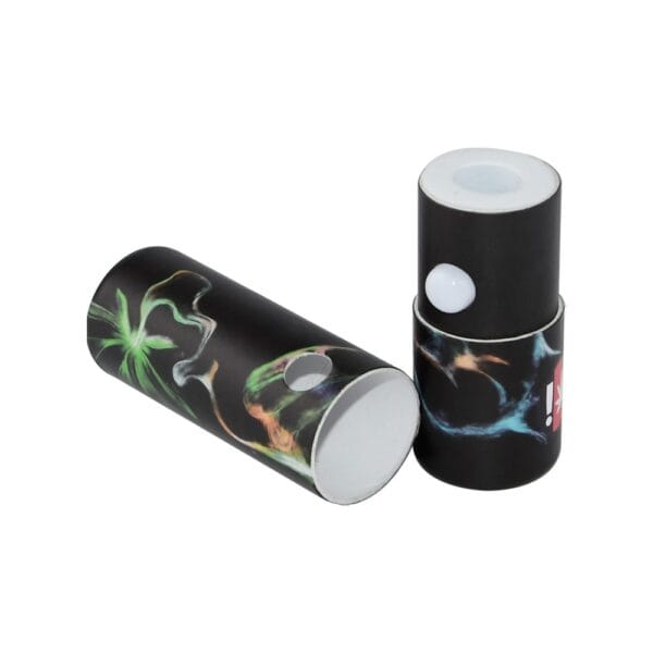 Recyclable Child Resistant Cardboard Tubes for Vape Cartridge Packaging with Press Button and EVA Holder