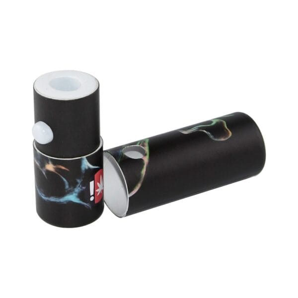 Recyclable Child Resistant Cardboard Tubes for Vape Cartridge Packaging with Press Button and EVA Holder