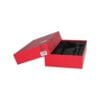 Red Rigid Cardboard Lid and Base Gift Box for Tableware Packaging and Cookware Packaging with Foam Holder