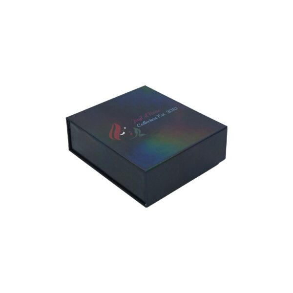 Rigid Paper Cardboard Magnetic Gift Box for Lipsticks Packaging with Custom Holographic Pattern and Logo