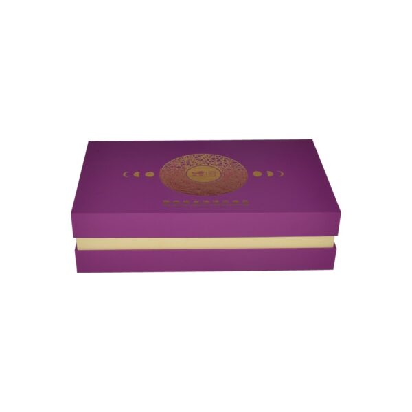 Rigid Shoulder Boxes Lid and Base Box 2 Piece Lid Off Shoulder Neck Rigid Gift Box with Satin Tray and Gold Logo