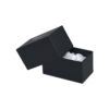 Satin Lined Presentation Box in Matte Black Color for Crystal Packaging with Silver Hot Foil Stamping Logo