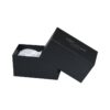 Satin Lined Presentation Box in Matte Black Color for Crystal Packaging with Silver Hot Foil Stamping Logo