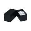 Satin Lined Presentation Box in Matte Black Color for Crystal Packaging with Silver Hot Foil Stamping Logo