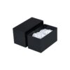 Satin Lined Presentation Box in Matte Black Color for Crystal Packaging with Silver Hot Foil Stamping Logo
