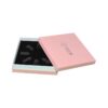 Texture Custom Lid and Base Cardboard Rectangle Pink Gift Box with Velvet Holder for Skincare Packaging