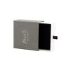 Texture Paper Sliding Drawer Gift Box for Jewelry Packaging with Leather Handle and Silver Hot Foil Stamping Logo