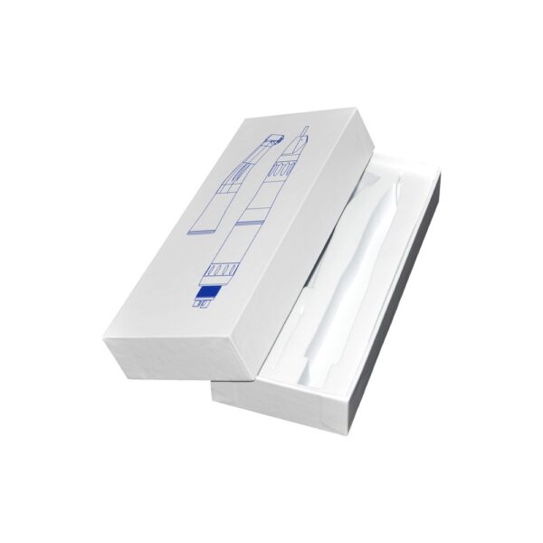 White Gift Packaging Paper Box in Lid and Base Style with EVA Foam Holder for Electric Toothbrush Packaging