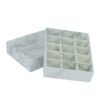 White Marble Pattern Rigid Setup Lid and Base Paper Gift Boxes for Chocolate Packaging with 15 Cardboard Dividers