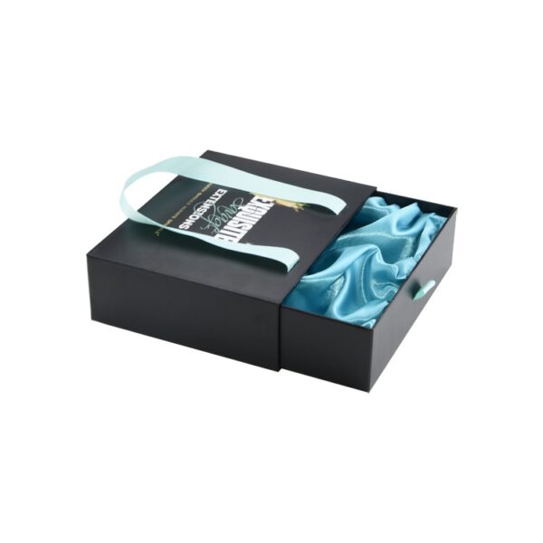 Wholesale Custom Gift Paper Wigs Bundle Virgin Hair Extension Packaging Drawer Box with Satin Lining and Silk Handle