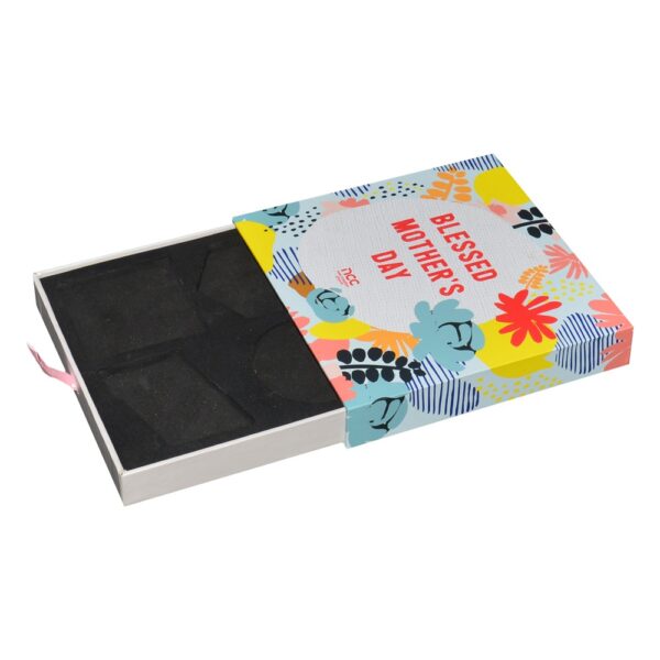 Wholesale Custom Logo Cardboard Drawer Slide Box with Foam Inlay and Silk Handle for Holiday Gift Packaging