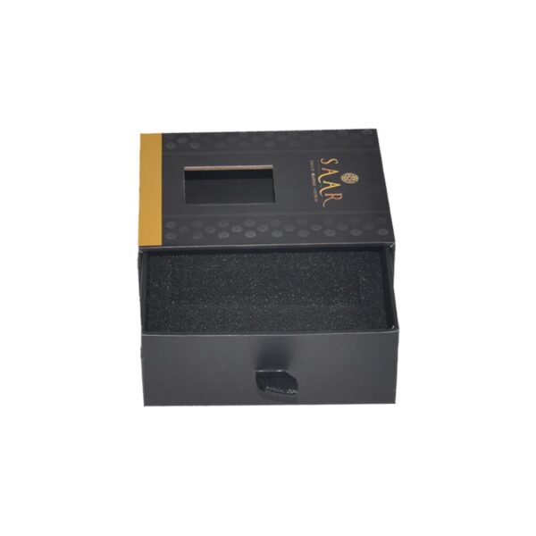 Wholesale Custom Perfume Bottle Packaging Box, Paper Sliding Drawer Box with Clear Window and Silk Handle