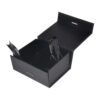 Wholesale Luxury Black A5 Deep Folding Gift Boxes with Changeable Ribbon Collapsible Magnetic Gift Boxes