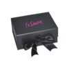 Wholesale Luxury Black A5 Deep Folding Gift Boxes with Changeable Ribbon Collapsible Magnetic Gift Boxes