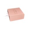 Wholesale Luxury Pale Pink Large Collapsible Gift Boxes with Changeable Ribbon and Hot Foil Stamping Logo