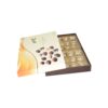 Wholesale Recycled Luxury Chocolate Packaging Lid and Base Gift Box with Custom Printing and Gold Plastic Tray