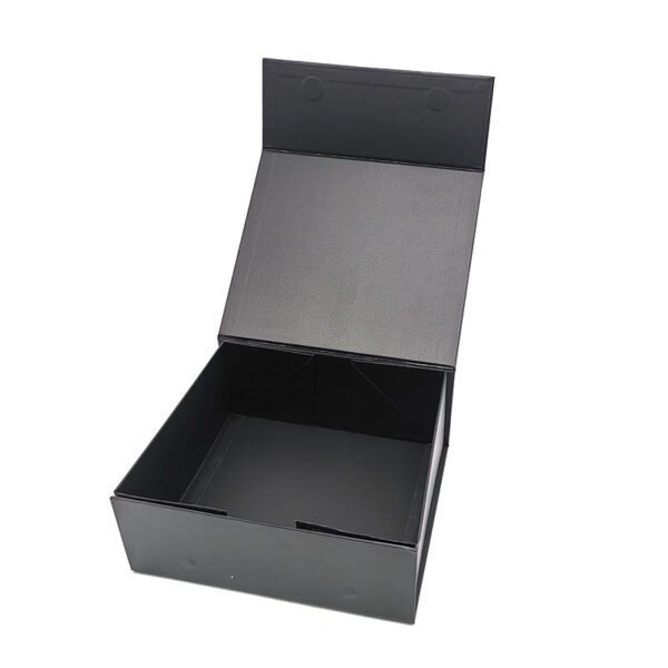 Custom Black Magnetic Rigid Gift Box Packaging with Logo