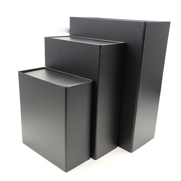 Custom Black Magnetic Rigid Gift Box Packaging with Logo