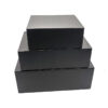 Custom Black Magnetic Rigid Gift Box Packaging with Logo