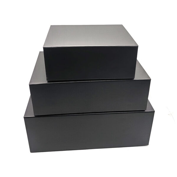 Custom Black Magnetic Rigid Gift Box Packaging with Logo