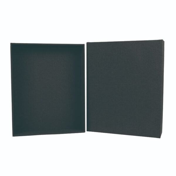 Custom Black Rigid Paper Gift Box with Lift-Off Lid Set