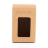 Custom Kraft Paper Window Box with Gold Foil Logo Packaging