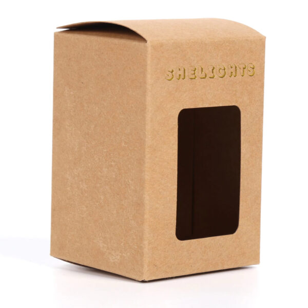 Custom Kraft Paper Window Box with Gold Foil Logo Packaging Custom Kraft Paper Window Box with Gold Foil Logo Packaging