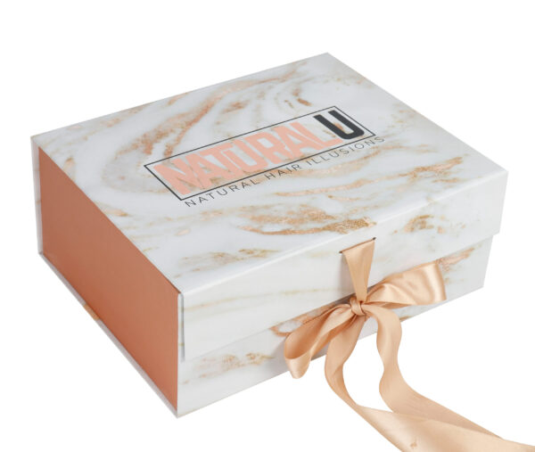 Custom Marble Print Magnetic Rigid Gift Box Packaging Set