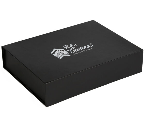 Custom Printed Black Magnetic Rigid Paper Gift Packaging Box