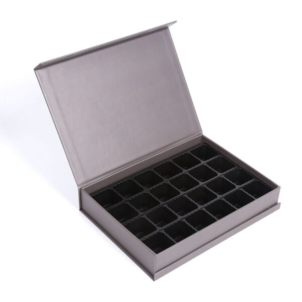 Customized Grey Rigid Chocolate Gift Box With EVA Insert