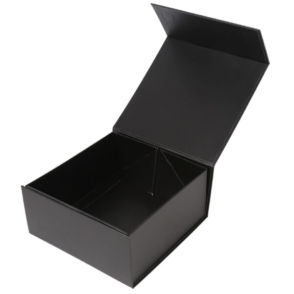 Scatola regalo rigida magnetica nera personalizzata con stampa di logo Scatola regalo rigida magnetica nera personalizzata con stampa di logo