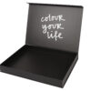 Benutzerdefinierte schwarze magnetische starre Geschenkbox für Bekleidungsverpackungen