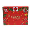 Individuell bedruckte, stabile Weihnachts-Geschenkbox mit Schleifenverschluss